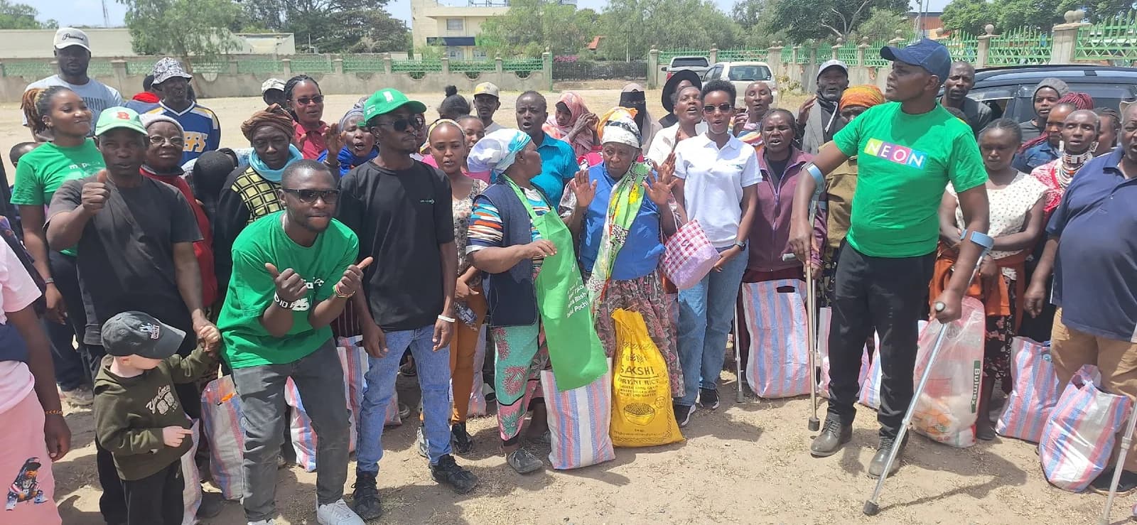 Participants and organisers pictured at the community outreach in Kajiado